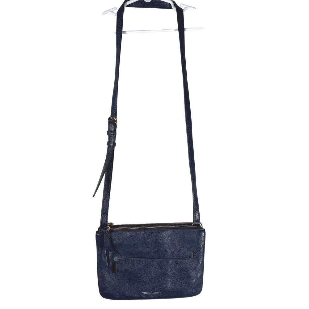Vince Camuto Gally Leather Crossbody Bag Peacoat Navy Blur W-GALLY-CB Boho Chic